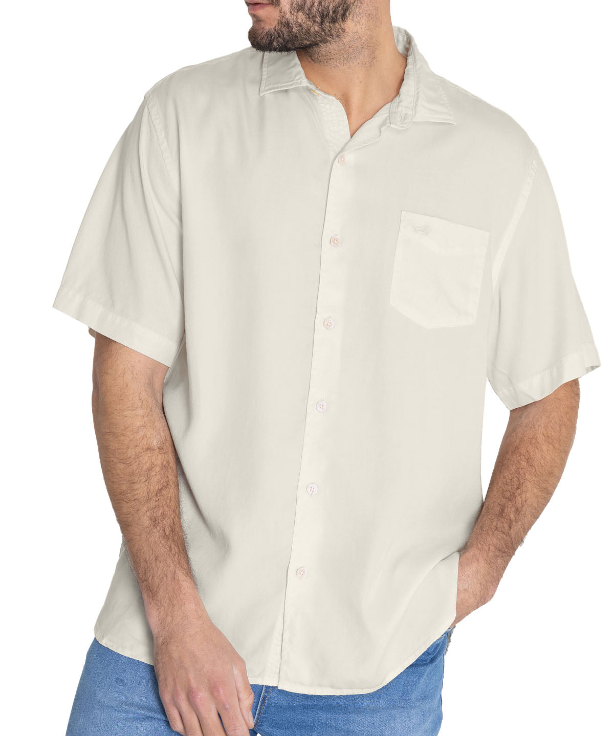 Camisa Tencel Hombre Aveiro Blanco Rockford