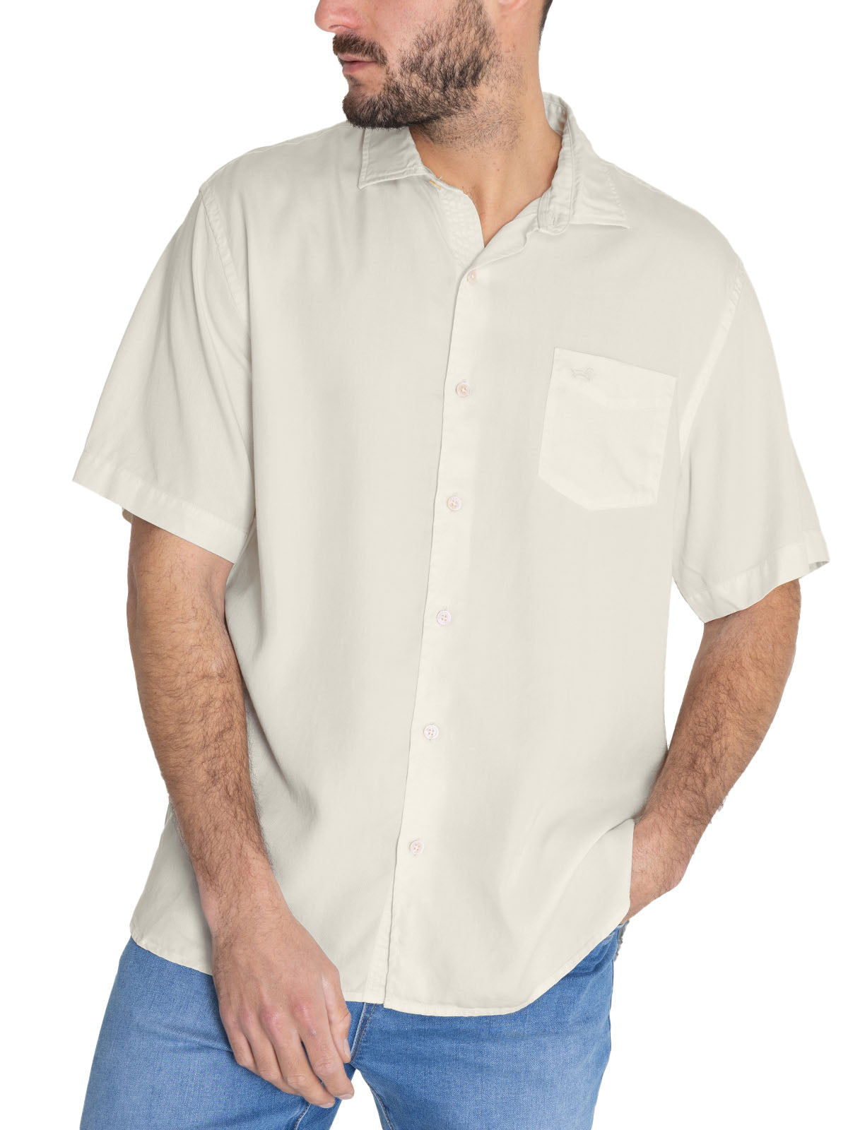 Camisa Tencel Hombre Aveiro Blanco Rockford