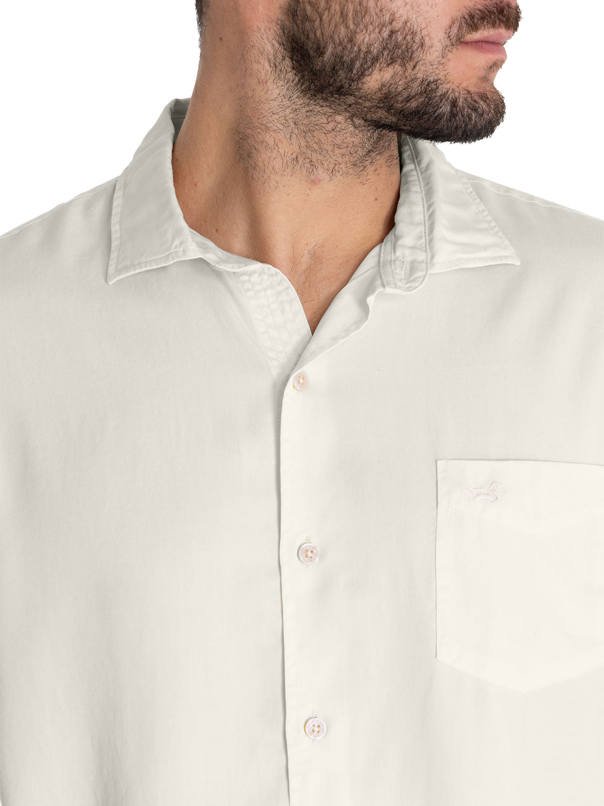 Camisa Tencel Hombre Aveiro Blanco Rockford