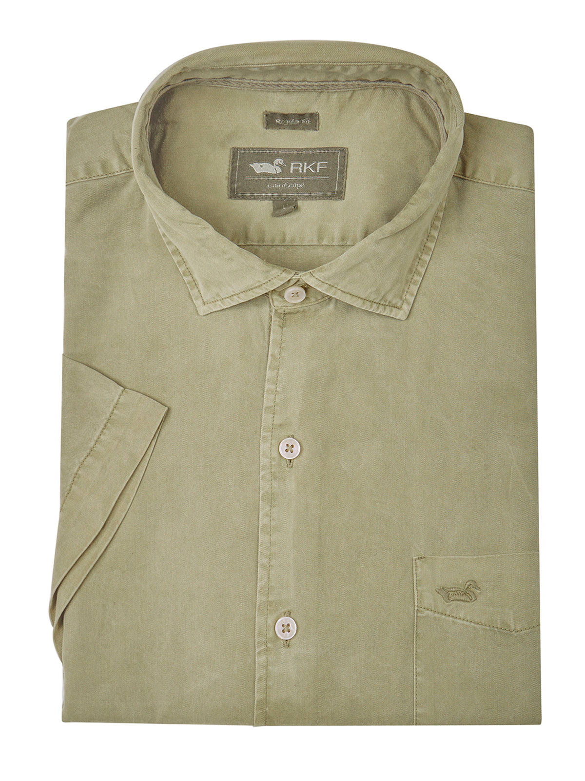 Camisa Tencel Hombre Aveiro Verde Rockford