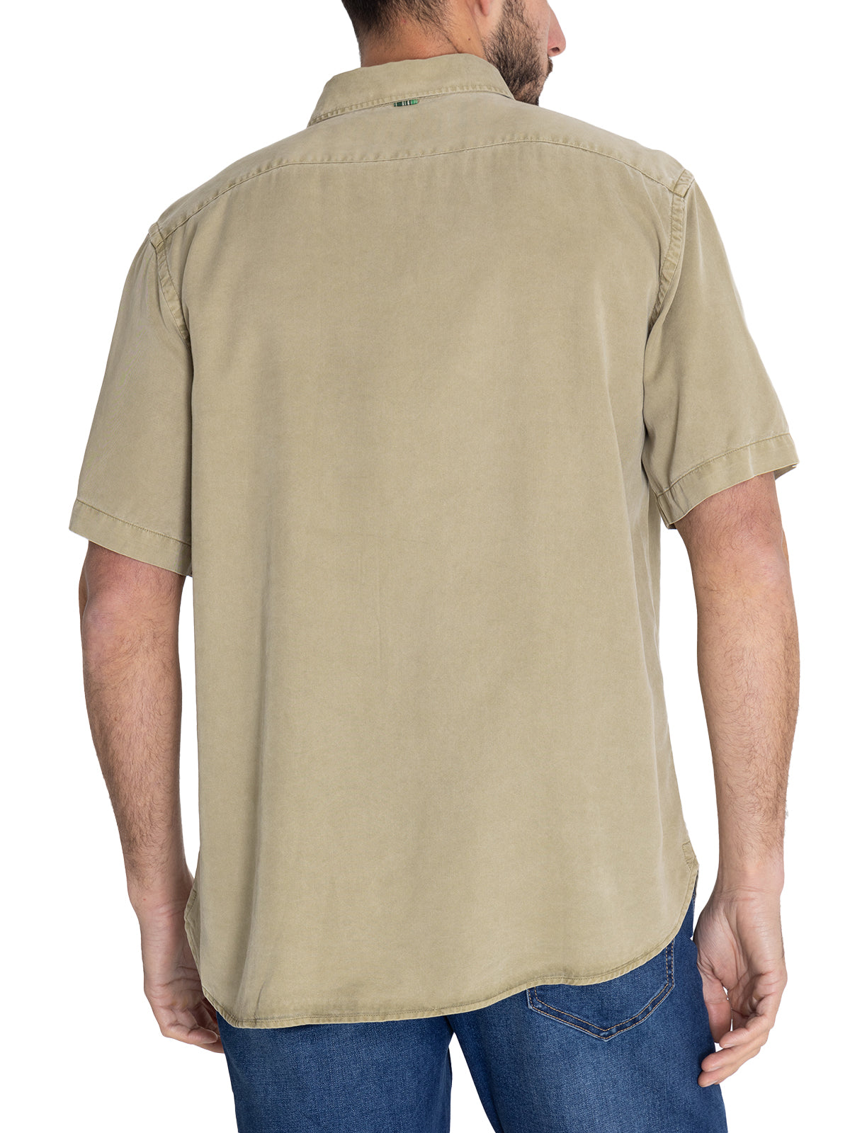 Camisa Tencel Hombre Aveiro Verde Rockford