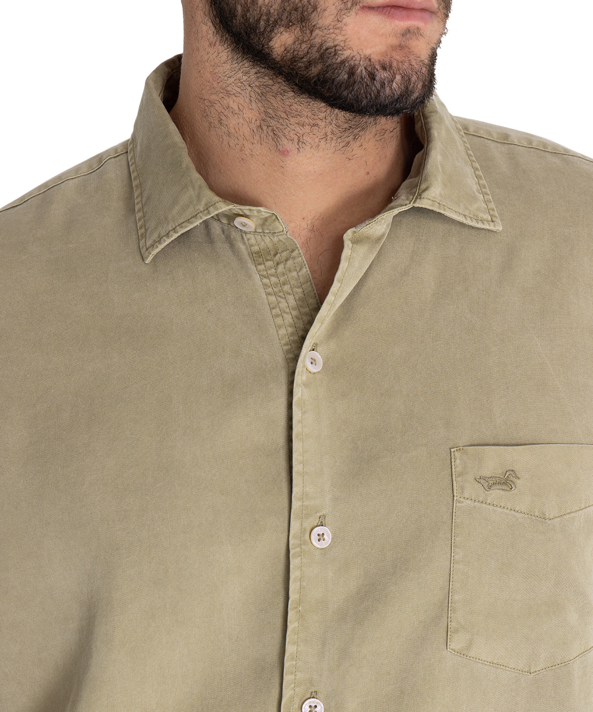 Camisa Tencel Hombre Aveiro Verde Rockford