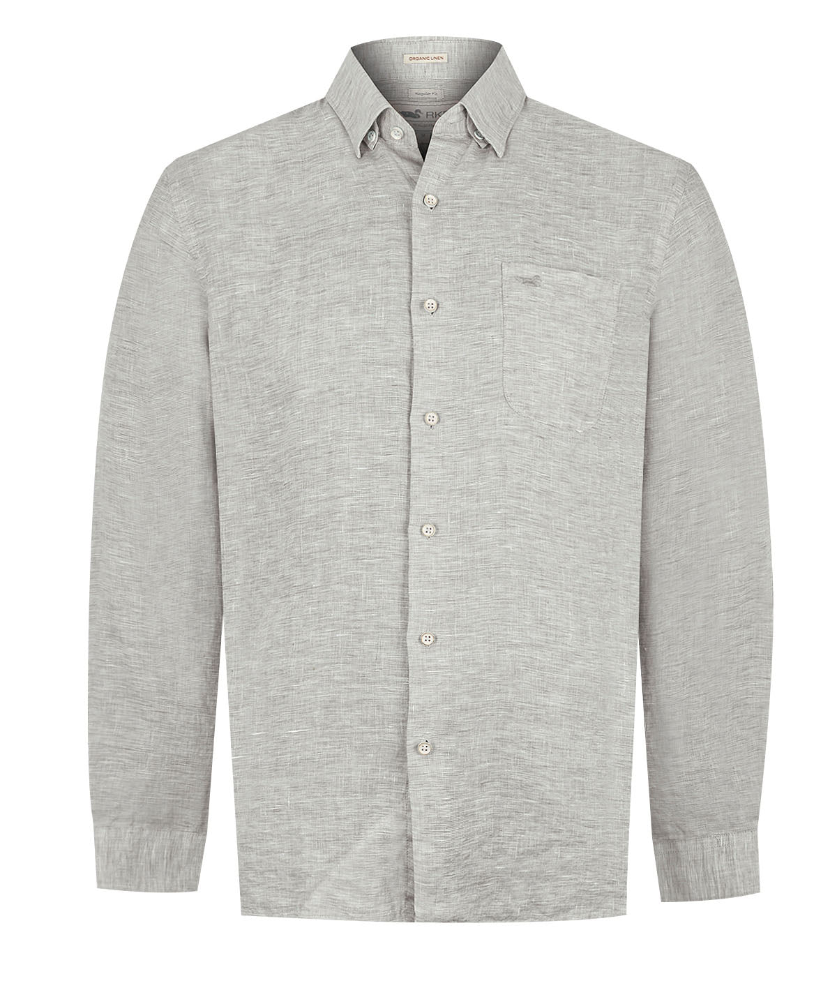 Camisa Lino Orgánico Hombre Linentex Verde Rockford