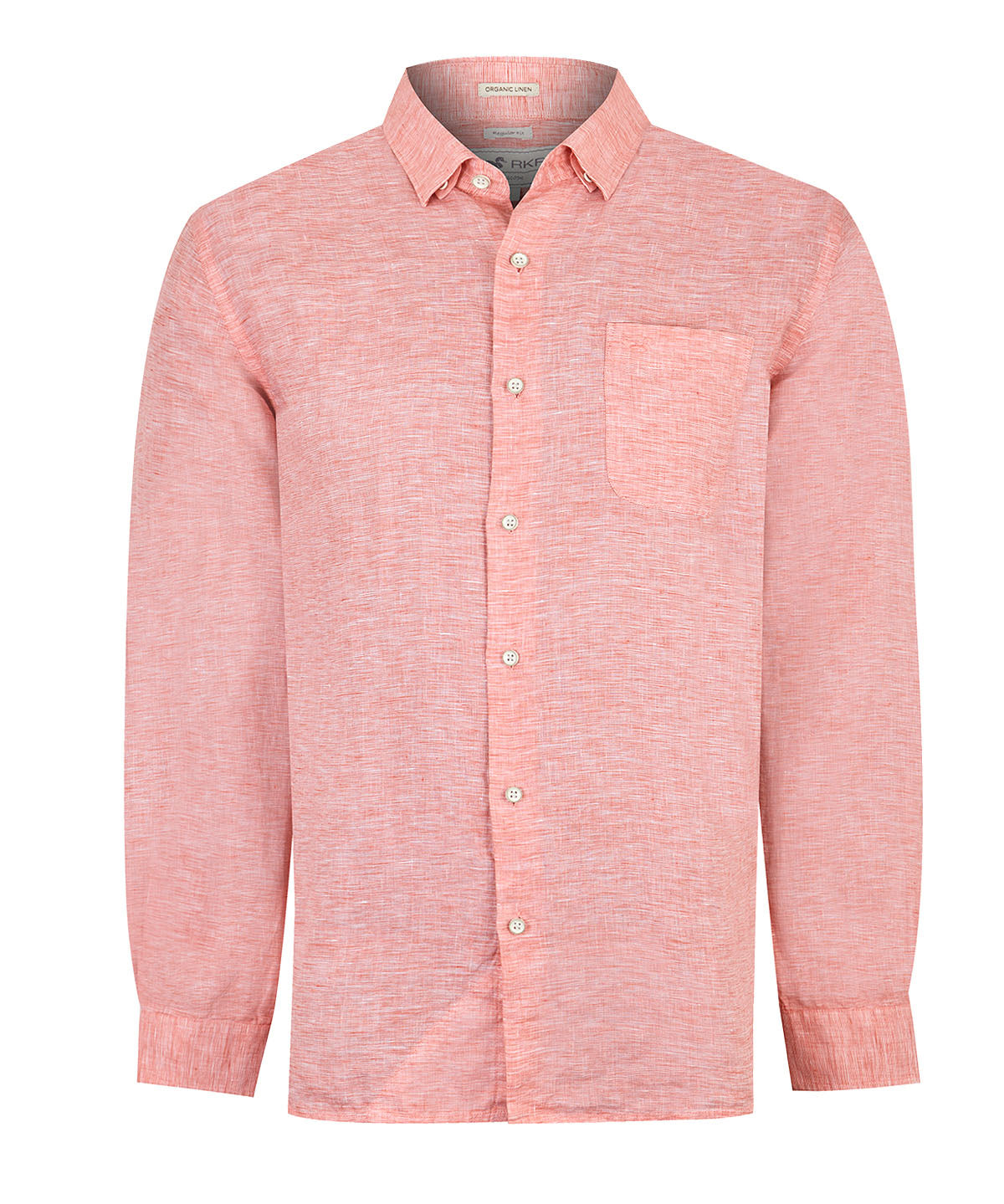 Camisa Lino Orgánico Hombre Linentex Rojo Rockford