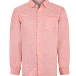 Camisa Lino Orgánico Hombre Linentex Rojo Rockford