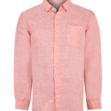 Camisa Lino Orgánico Hombre Linentex Rojo Rockford
