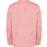 Camisa Lino Orgánico Hombre Linentex Rojo Rockford