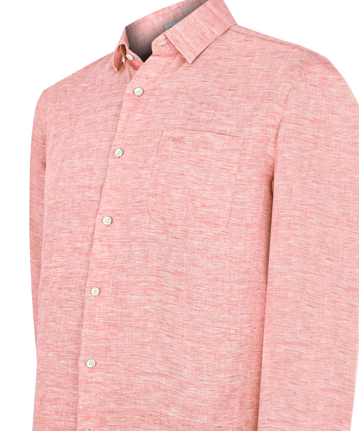 Camisa Lino Orgánico Hombre Linentex Rojo Rockford