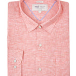 Camisa Lino Orgánico Hombre Linentex Rojo Rockford