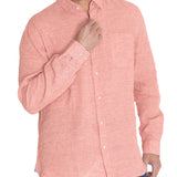 Camisa Lino Orgánico Hombre Linentex Rojo Rockford