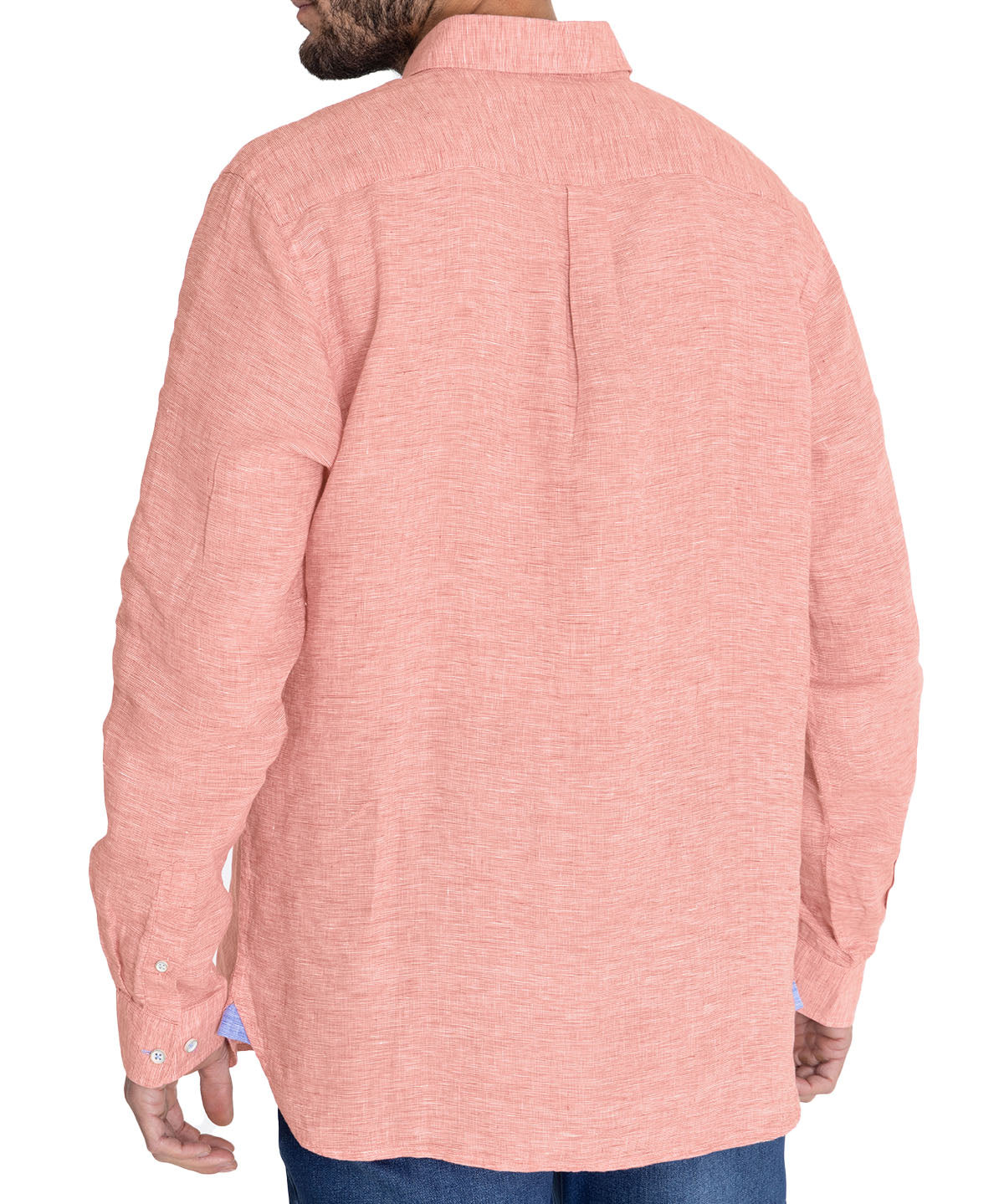 Camisa Lino Orgánico Hombre Linentex Rojo Rockford