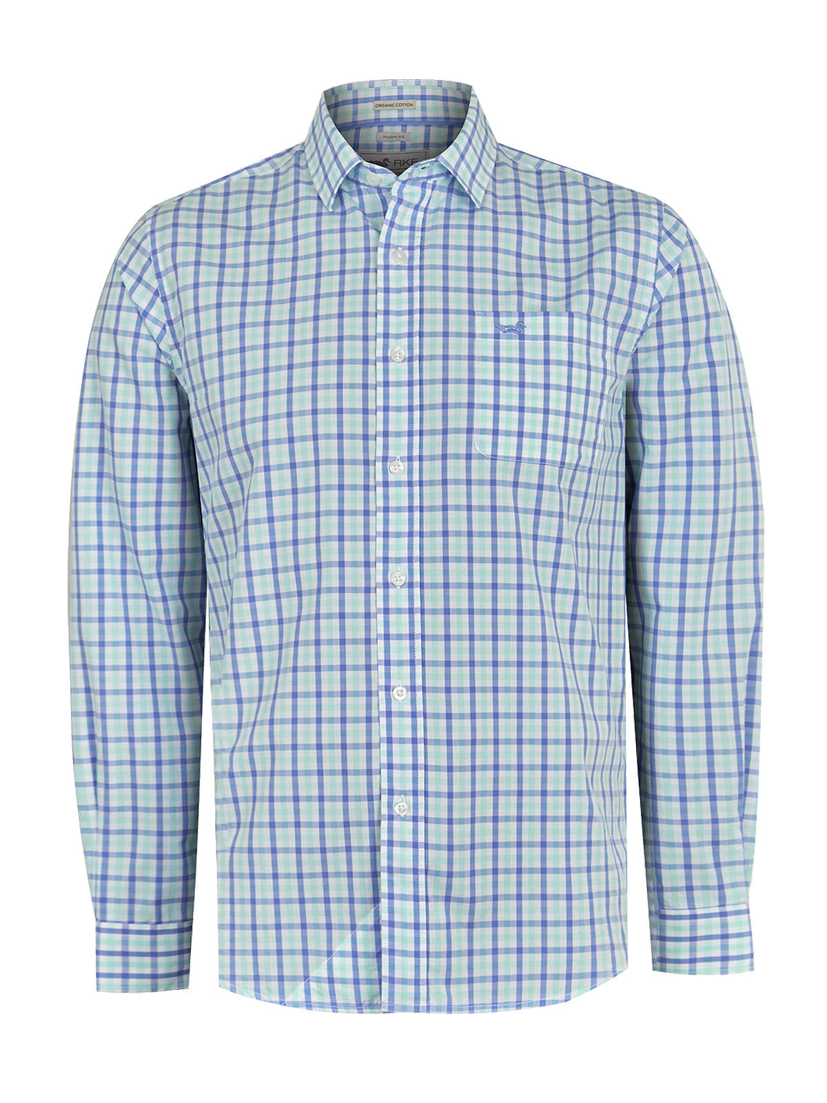 Camisa Algodón Orgánico Hombre Lighter Azulino Rockford