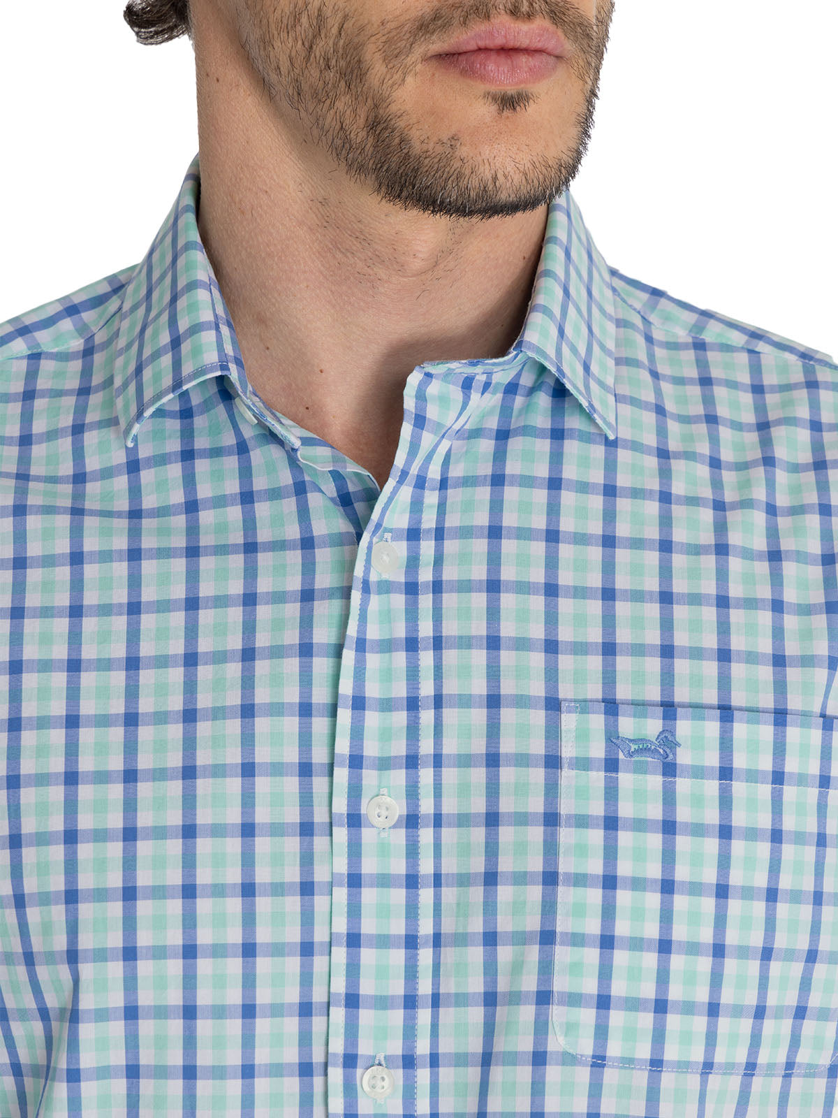 Camisa Algodón Orgánico Hombre Lighter Azulino Rockford