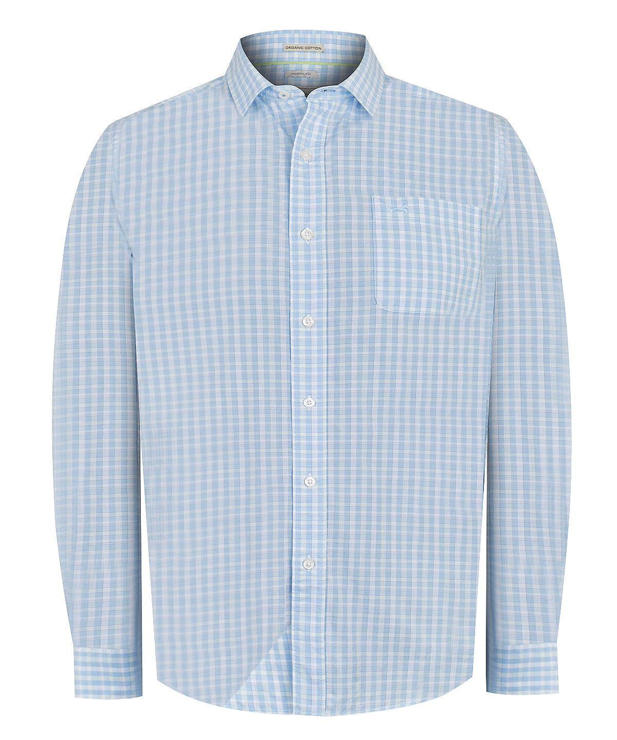 Camisa Algodón Orgánico Hombre Lighter Celeste Rockford