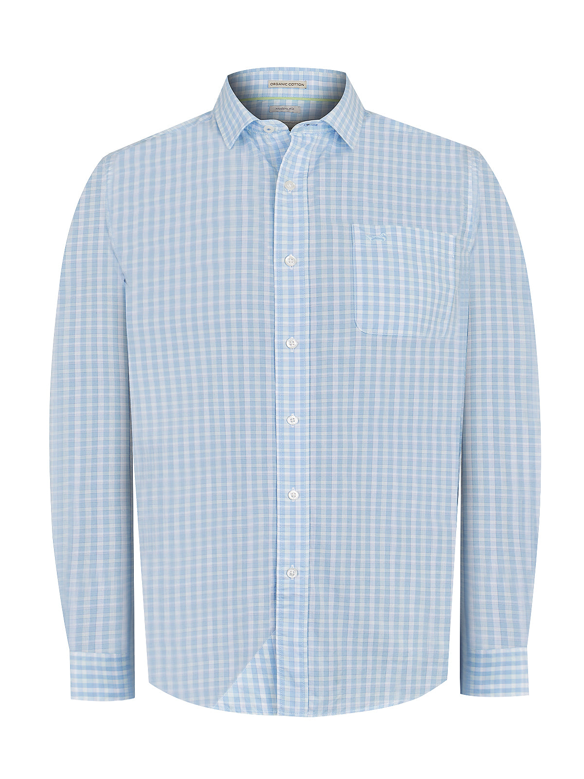 Camisa Algodón Orgánico Hombre Lighter Celeste Rockford