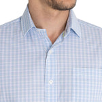 Camisa Algodón Orgánico Hombre Lighter Celeste Rockford