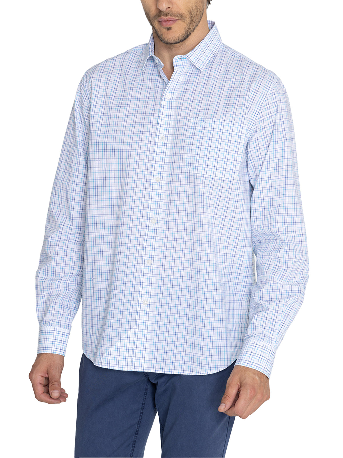 Camisa Algodón Orgánico Hombre Lighter Azul Rockford