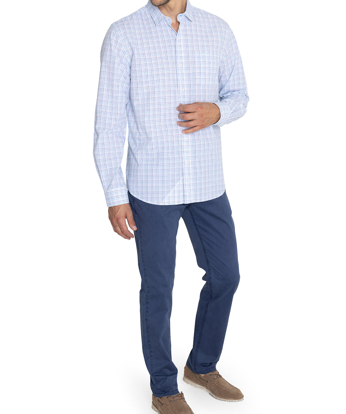 Camisa Algodón Orgánico Hombre Lighter Azul Rockford