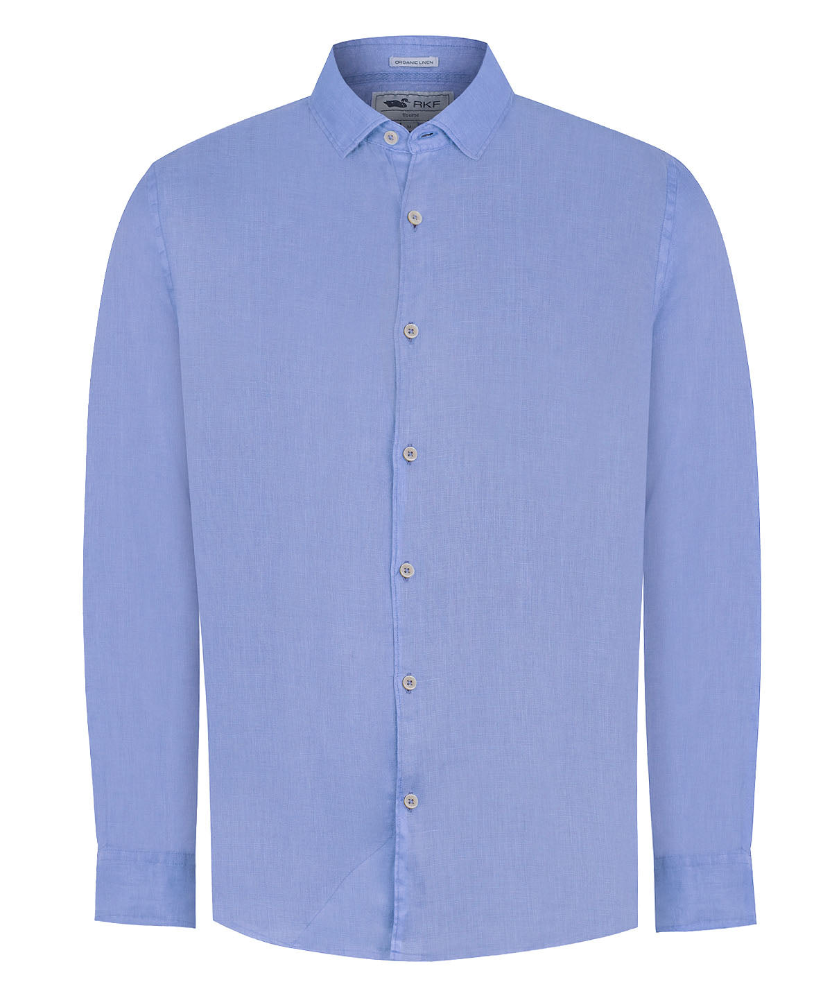 Camisa Lino Orgánico Hombre Linenpro Azulino Rockford