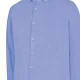 Camisa Lino Orgánico Hombre Linenpro Azulino Rockford