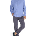 Camisa Lino Orgánico Hombre Linenpro Azulino Rockford