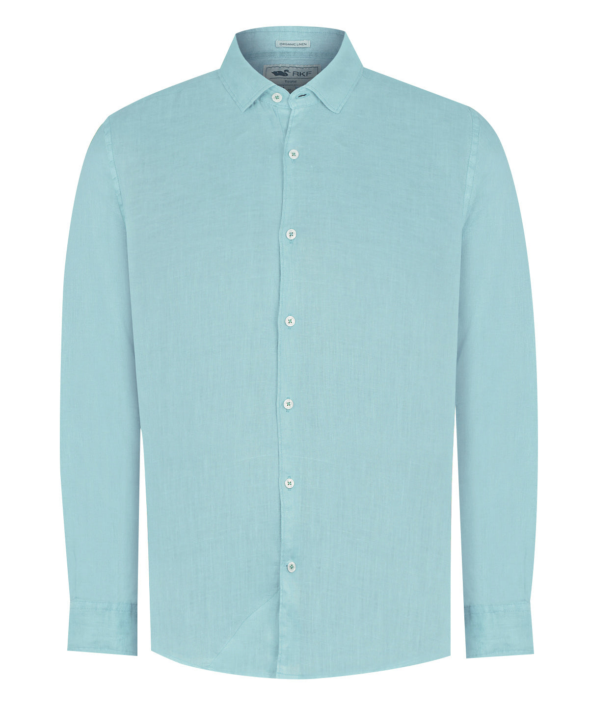 Camisa Lino Orgánico Hombre Linenpro Turquesa Rockford