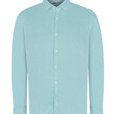 Camisa Lino Orgánico Hombre Linenpro Turquesa Rockford