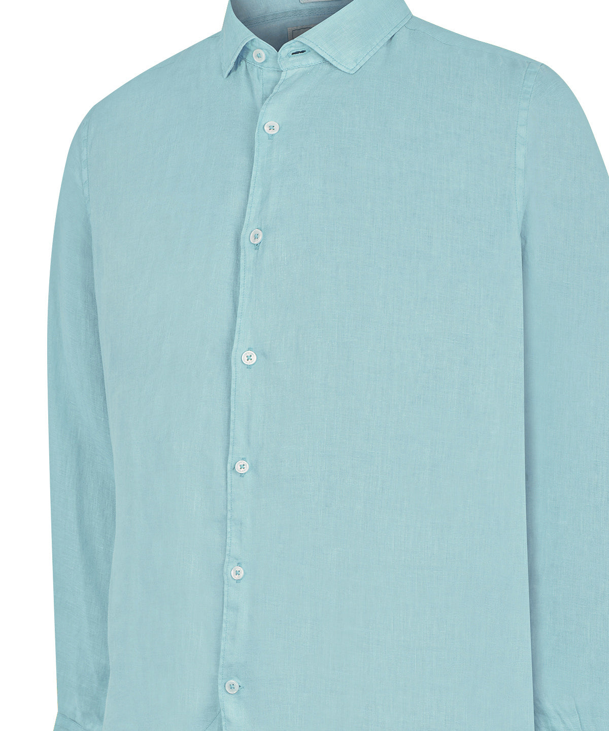 Camisa Lino Orgánico Hombre Linenpro Turquesa Rockford