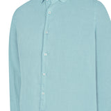Camisa Lino Orgánico Hombre Linenpro Turquesa Rockford