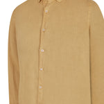 Camisa Lino Orgánico Hombre Linenpro Café Rockford