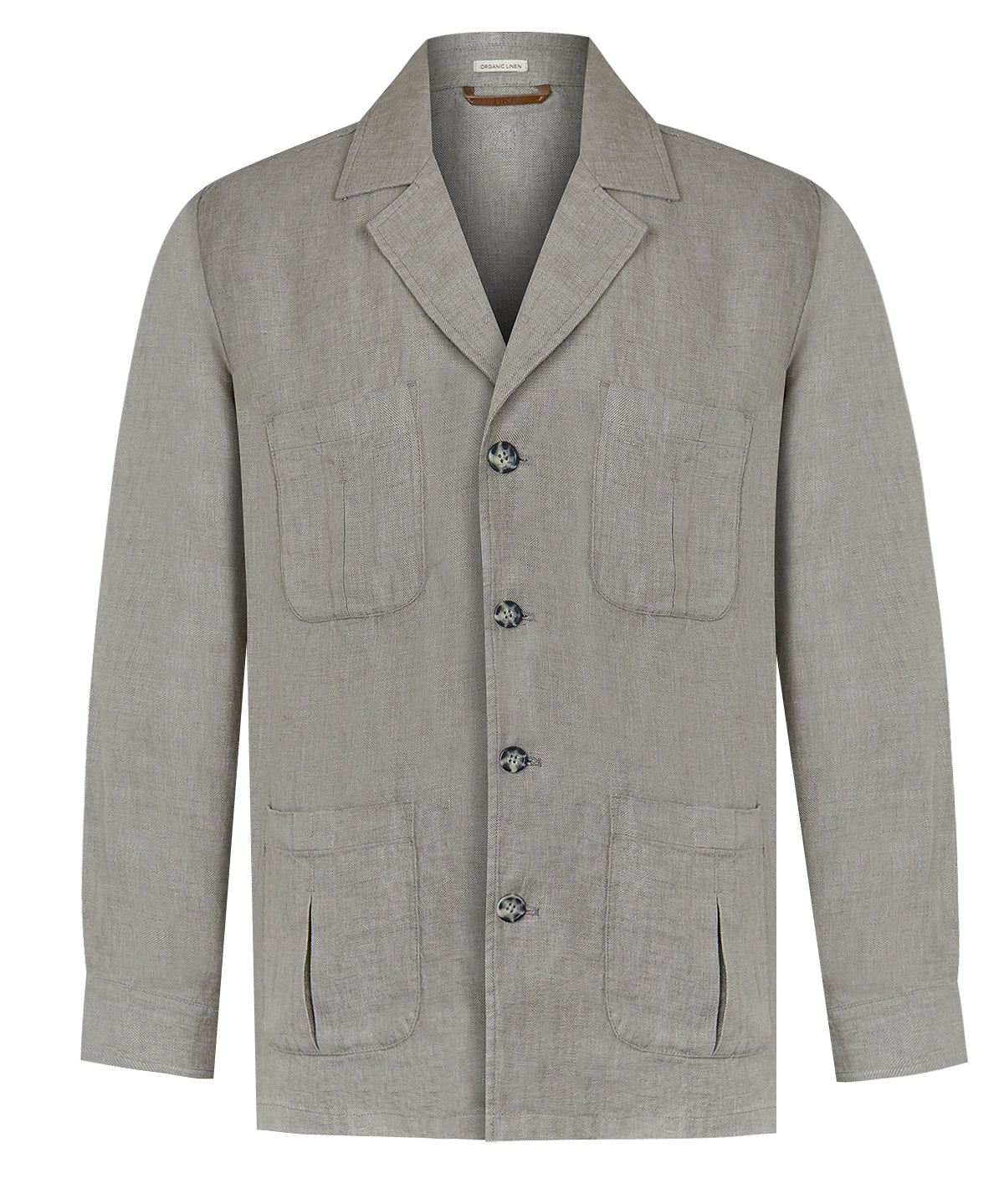 Chaqueta Lino Orgánico Hombre Fornillo Verde Oscuro Rockford