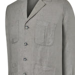 Chaqueta Lino Orgánico Hombre Fornillo Verde Oscuro Rockford