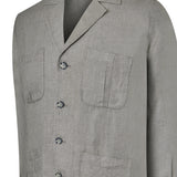 Chaqueta Lino Orgánico Hombre Fornillo Verde Oscuro Rockford