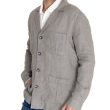 Chaqueta Lino Orgánico Hombre Fornillo Verde Oscuro Rockford