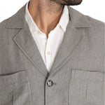 Chaqueta Lino Orgánico Hombre Fornillo Verde Oscuro Rockford