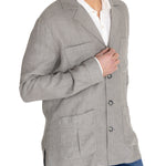 Chaqueta Lino Orgánico Hombre Fornillo Verde Oscuro Rockford