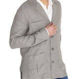 Chaqueta Lino Orgánico Hombre Fornillo Verde Oscuro Rockford