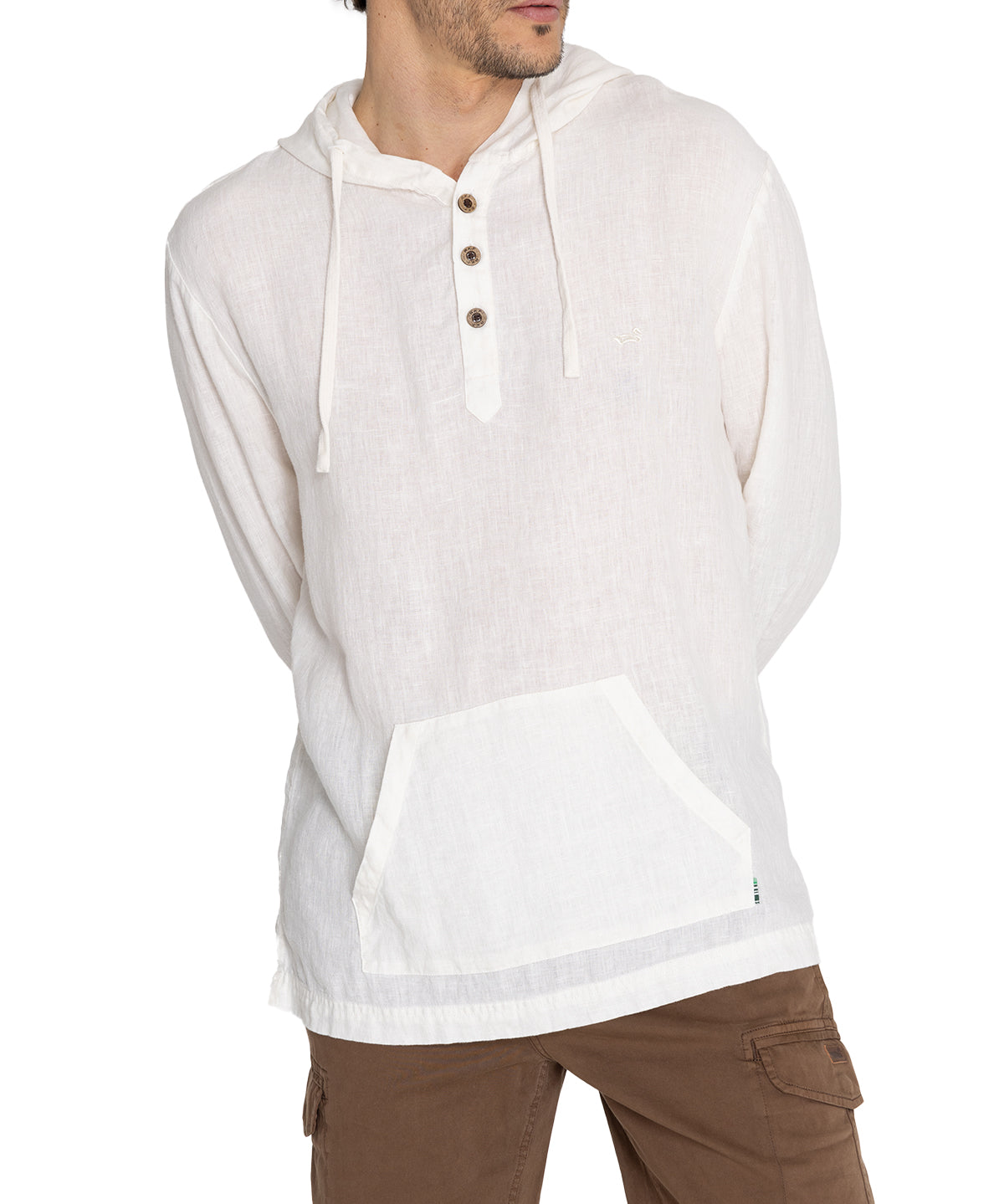 Polerón Lino Orgánico Hombre Linen Beige Rockford