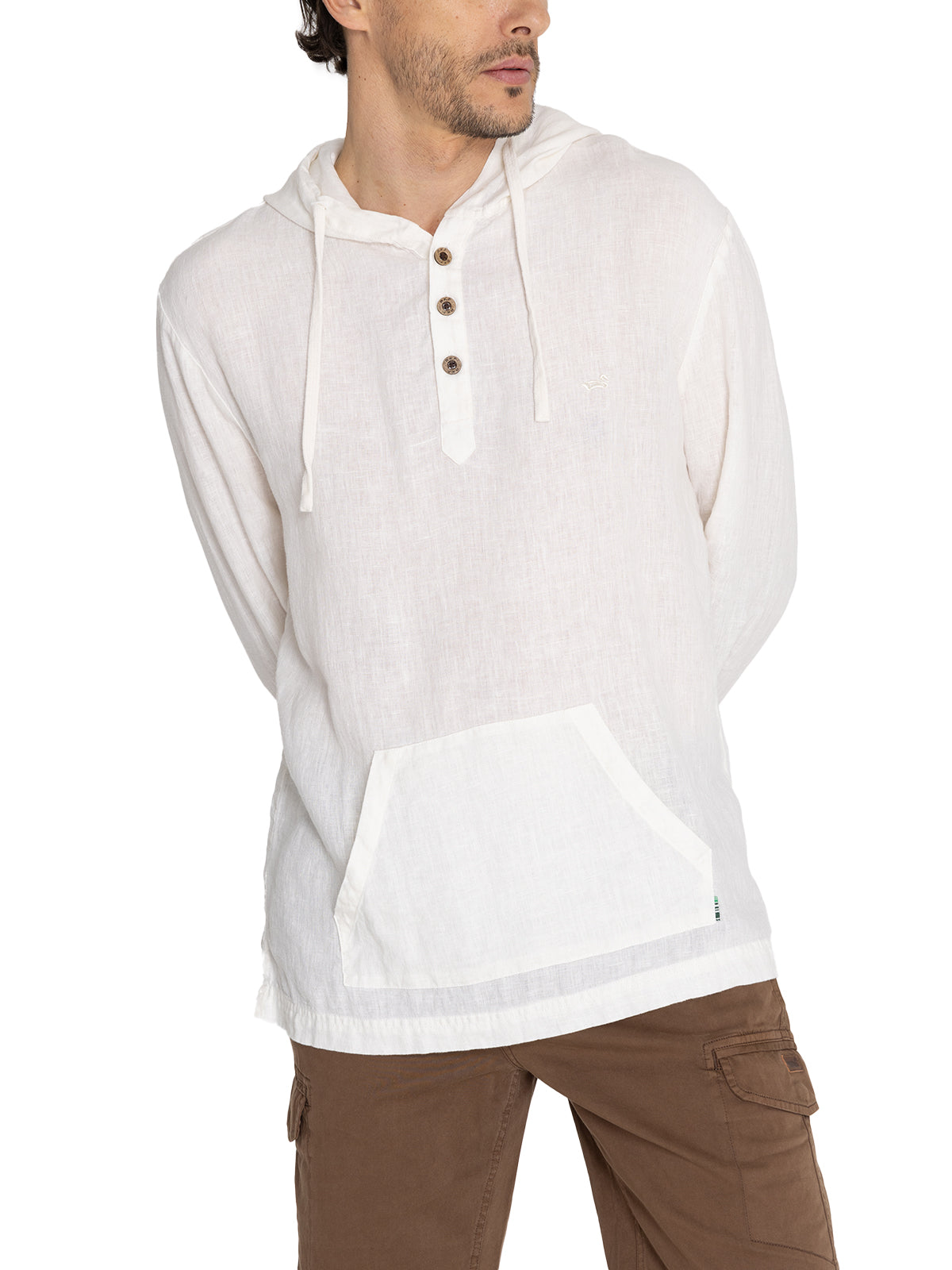 Polerón Lino Orgánico Hombre Linen Beige Rockford