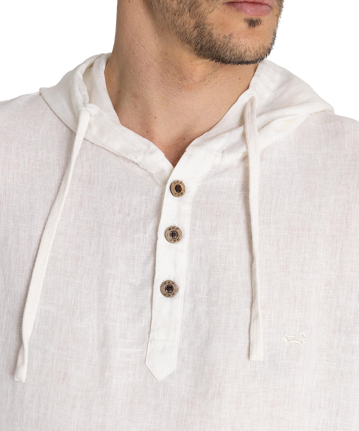 Polerón Lino Orgánico Hombre Linen Beige Rockford