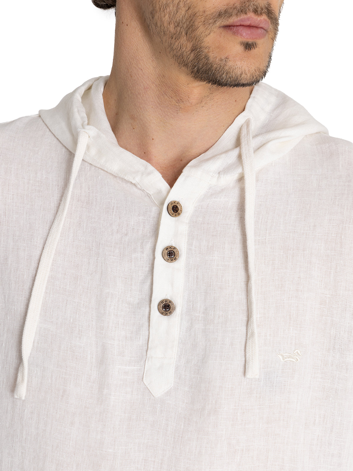 Polerón Lino Orgánico Hombre Linen Beige Rockford