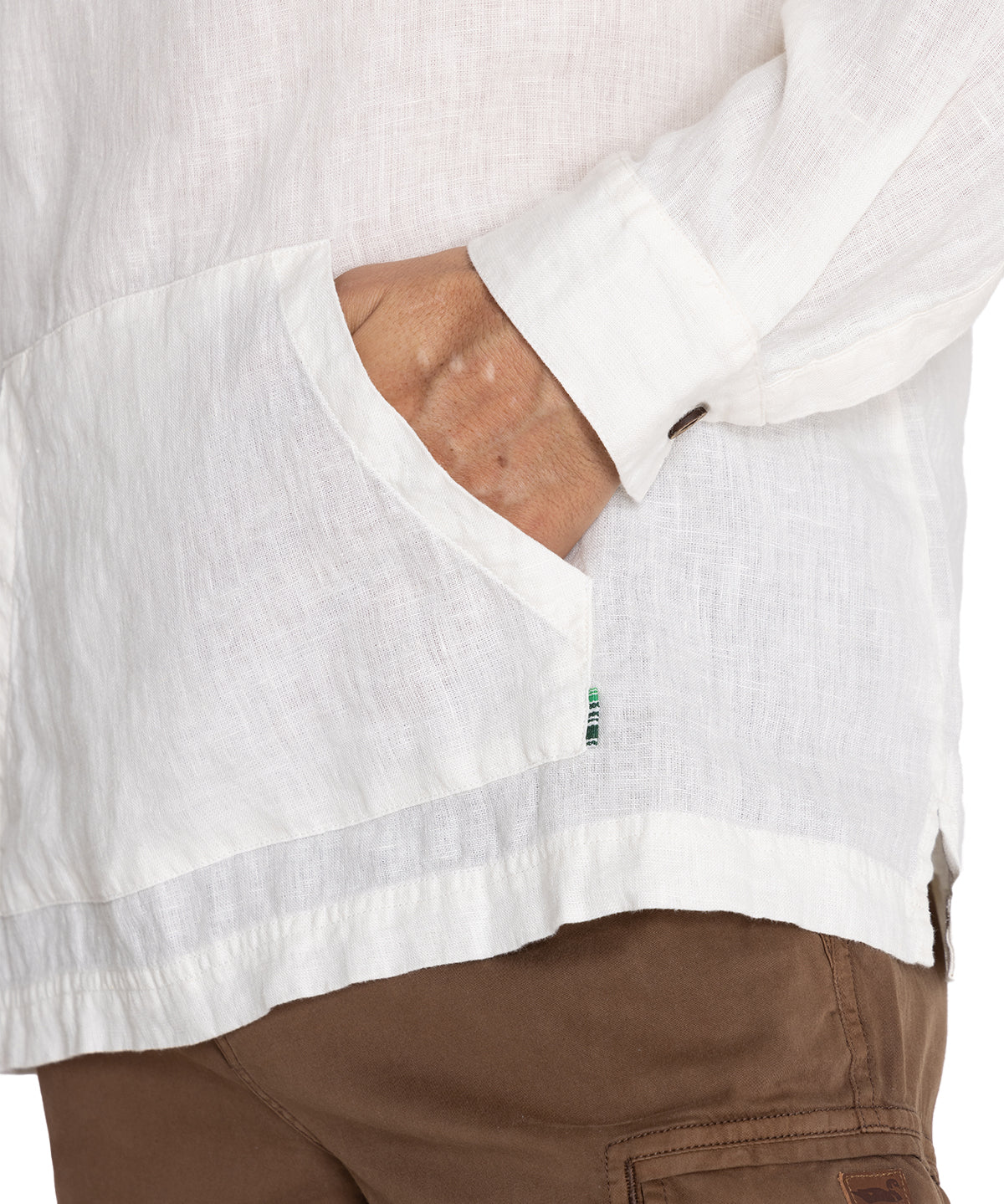 Polerón Lino Orgánico Hombre Linen Beige Rockford