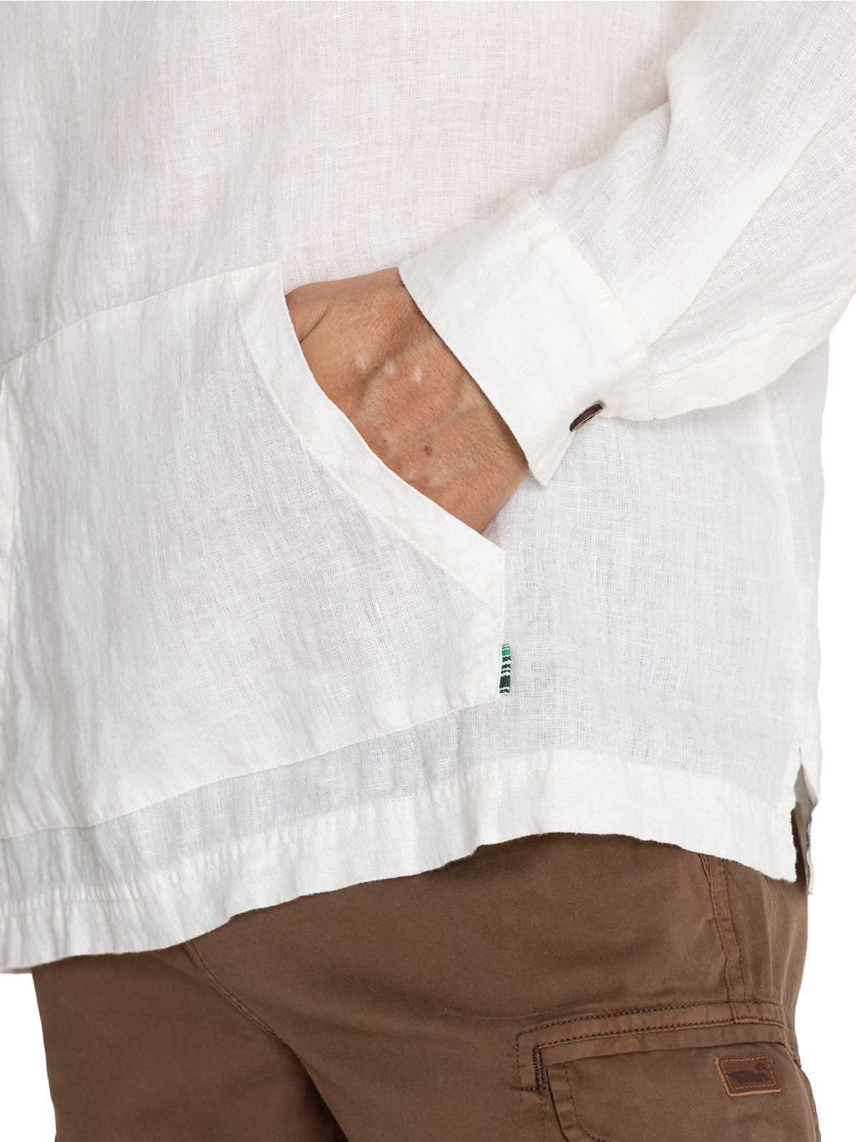 Polerón Lino Orgánico Hombre Linen Beige Rockford