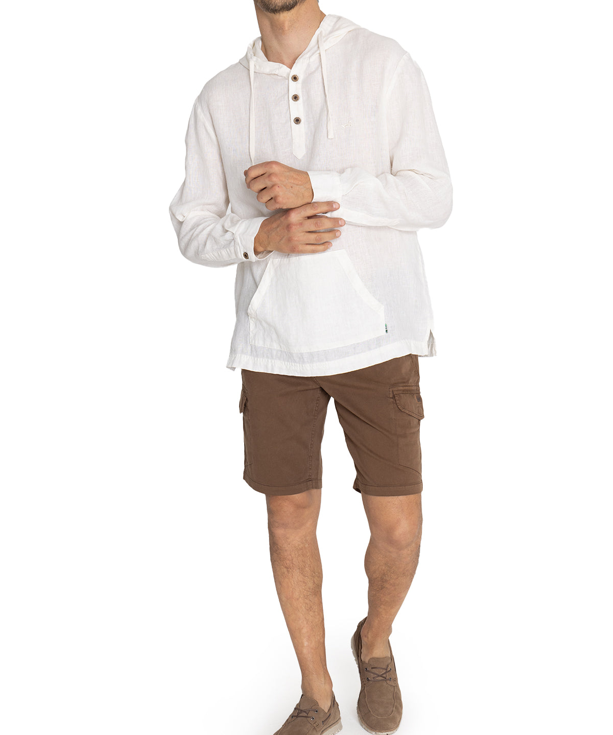 Polerón Lino Orgánico Hombre Linen Beige Rockford