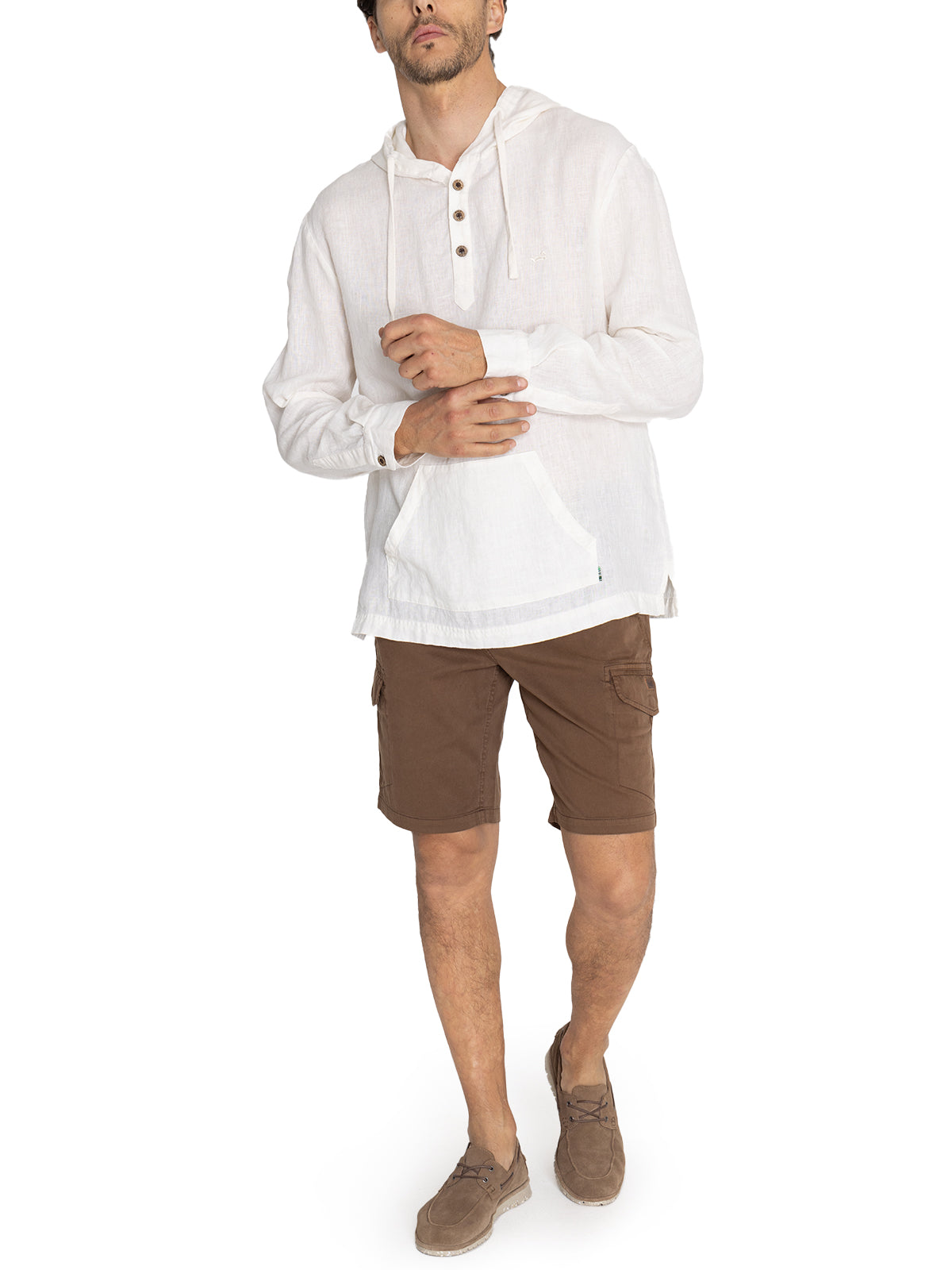 Polerón Lino Orgánico Hombre Linen Beige Rockford