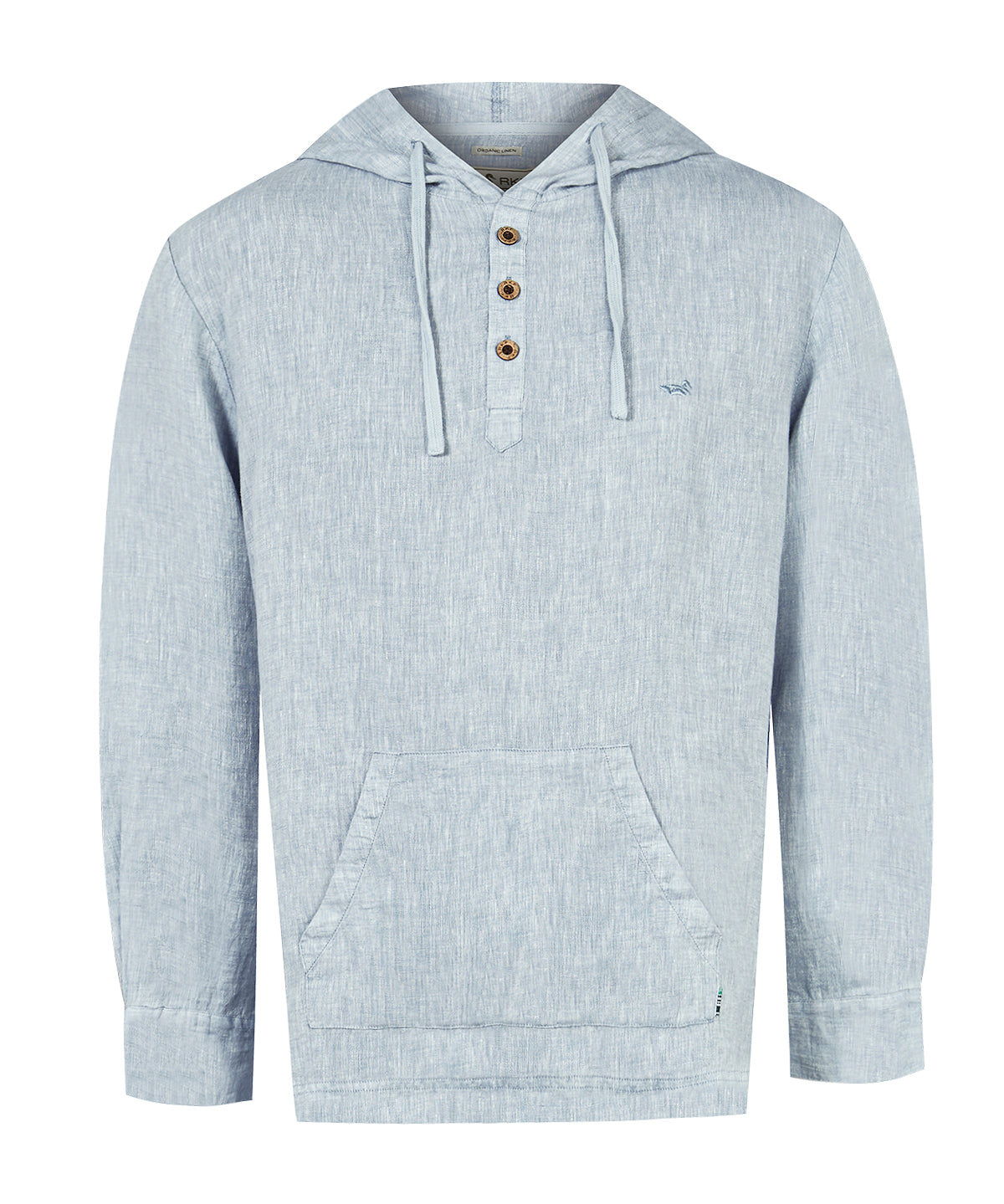 Polerón Lino Orgánico Hombre Linen Verde Rockford
