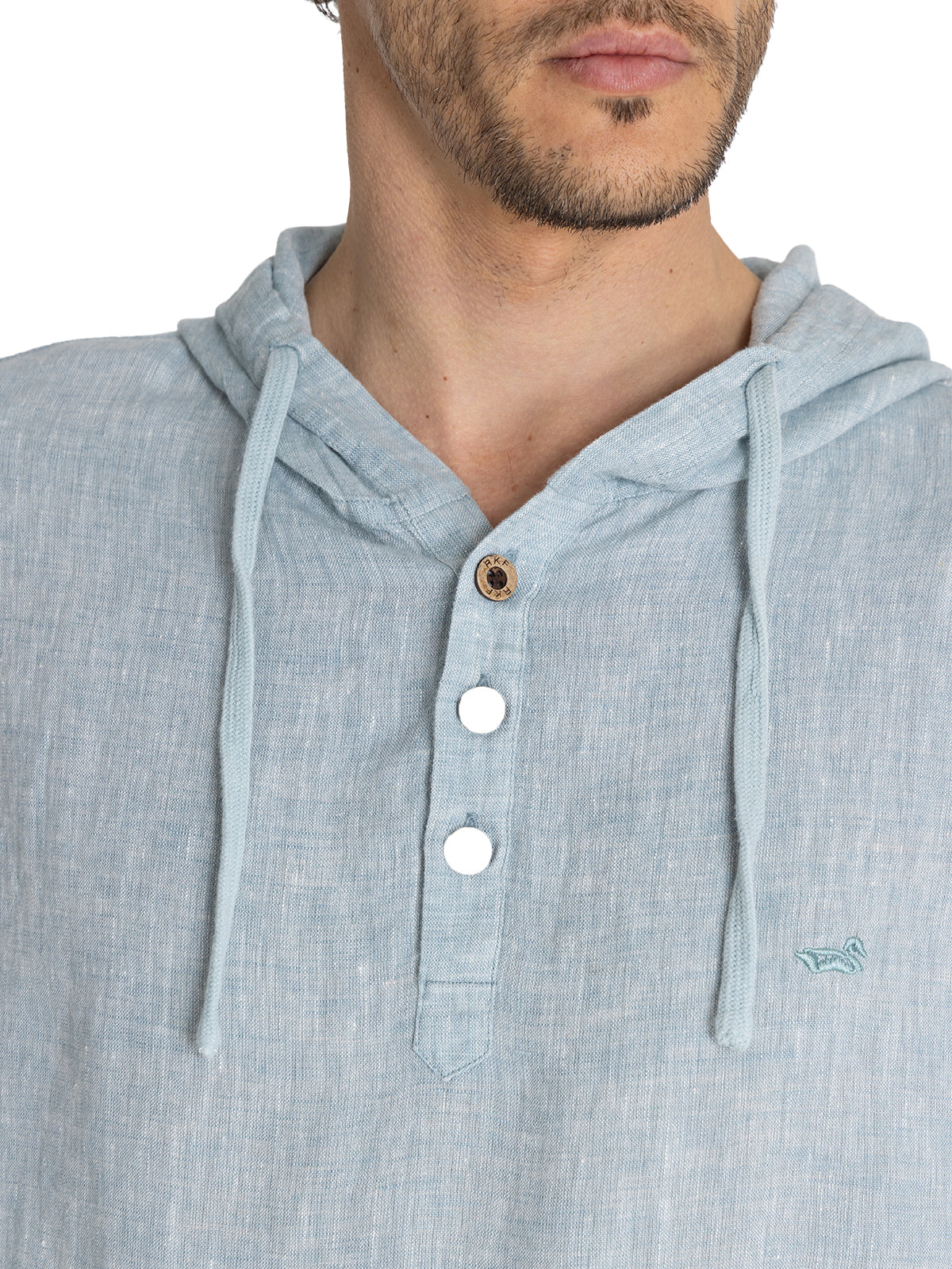 Polerón Lino Orgánico Hombre Linen Verde Rockford