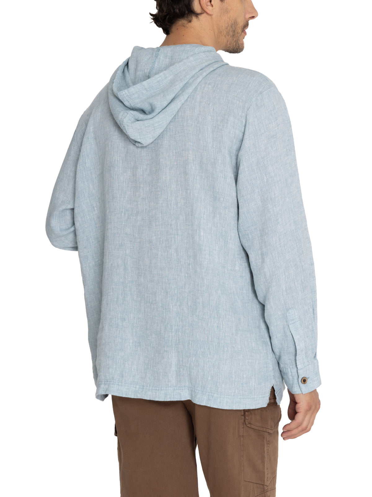 Polerón Lino Orgánico Hombre Linen Verde Rockford