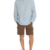 Polerón Lino Orgánico Hombre Linen Verde Rockford