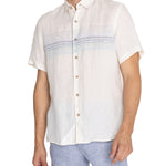 Camisa Lino Orgánico Hombre Linenstripe Beige Rockford
